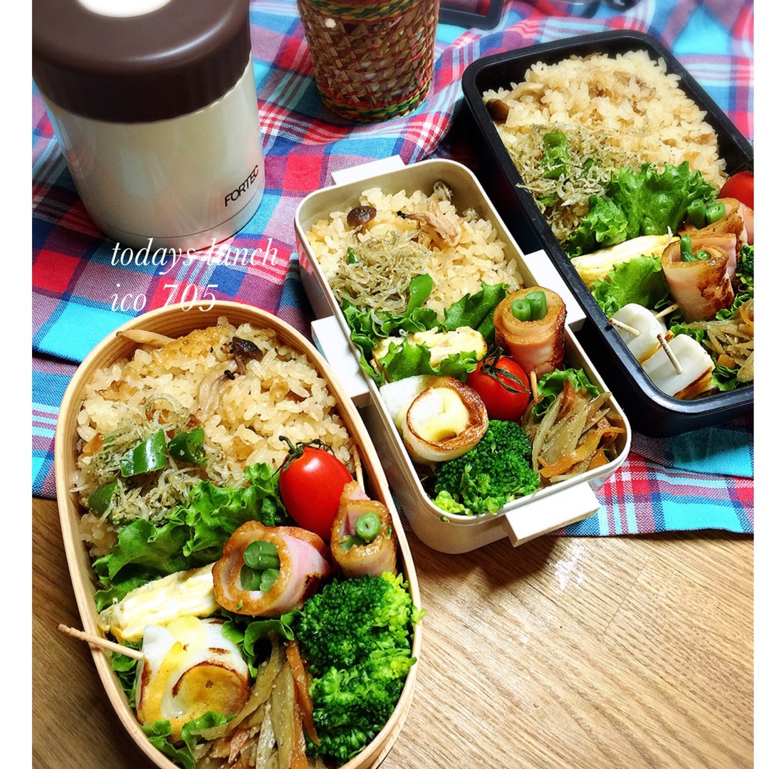豚肉とキノコの炊き込みごはん弁当