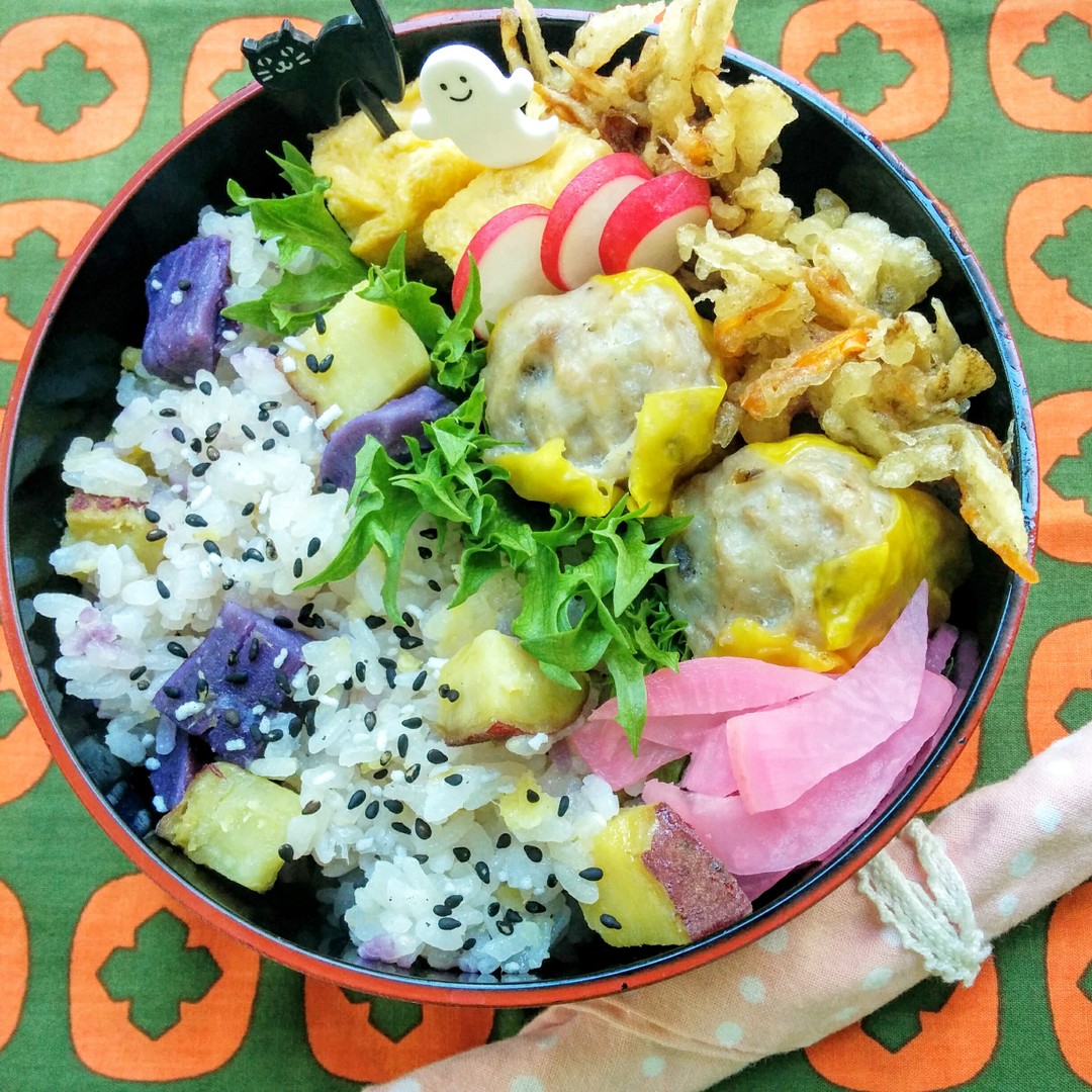 ２色さつまいもご飯