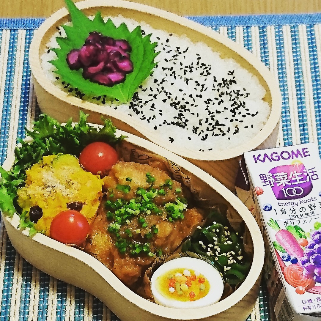 鶏もも揚げしぐれ煮🍱
