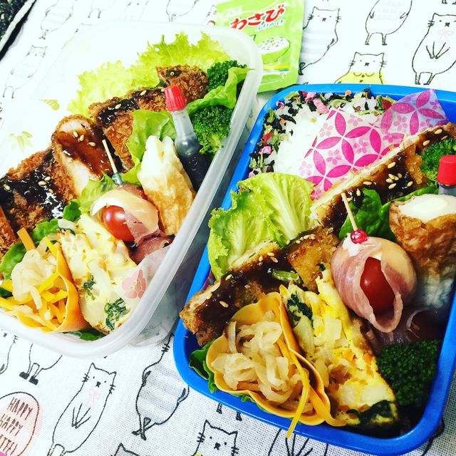 とんかつ弁当◡̈♥︎