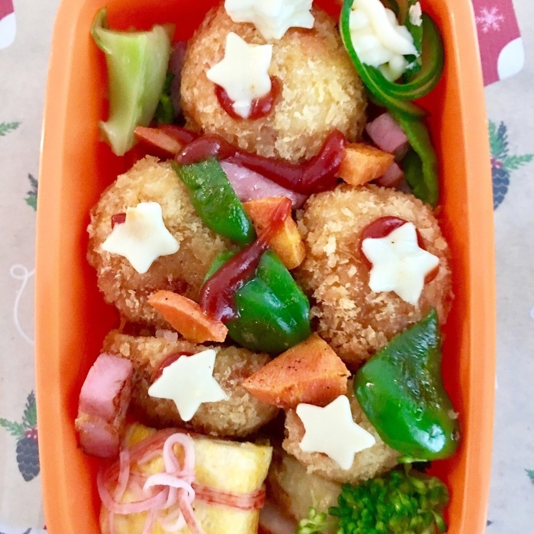 ライスコロッケのツリー弁当