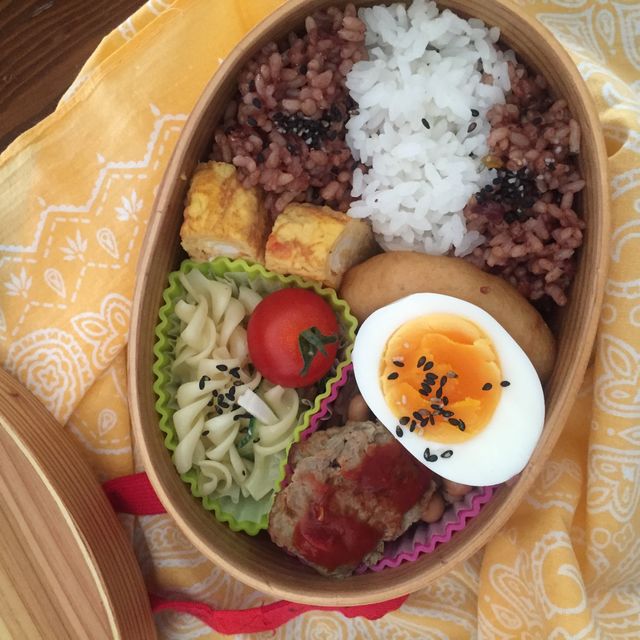 残り物玄米弁当