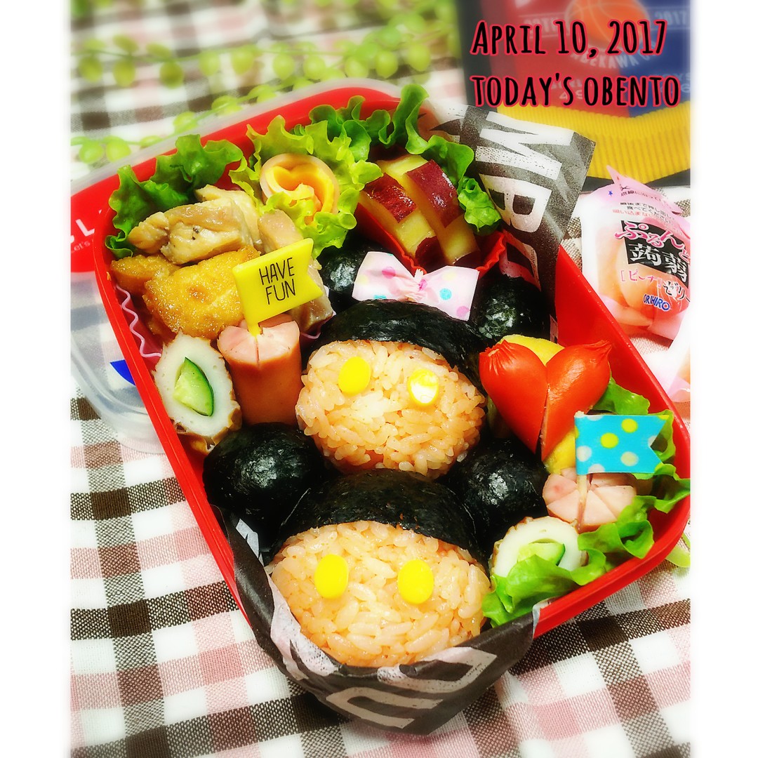 簡単ミッキーミニー弁当