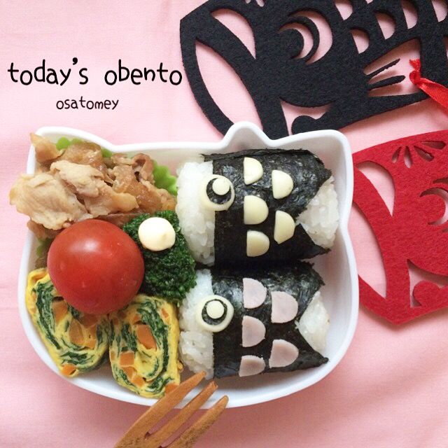 簡単こいのぼりにぎり弁当