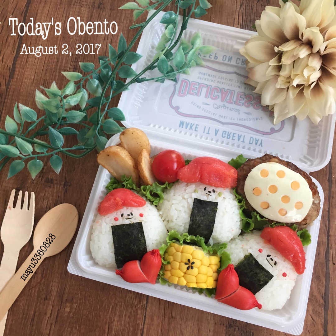 水玉チーズハンバーグ弁当