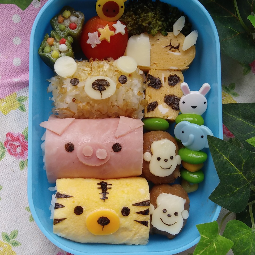 動物達のにぎやか弁当