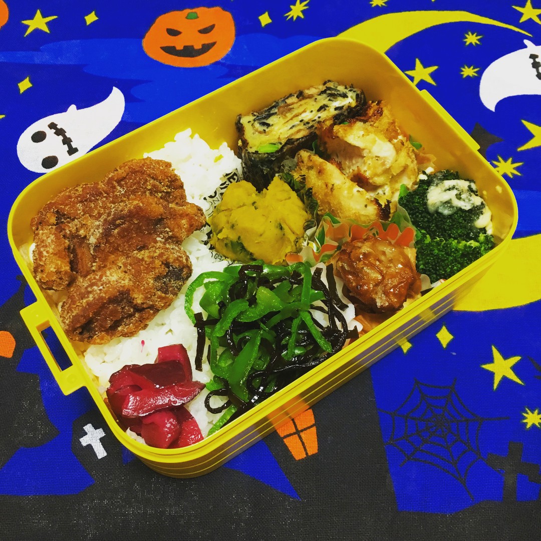 チキンにマヨパン粉焼きのお弁当