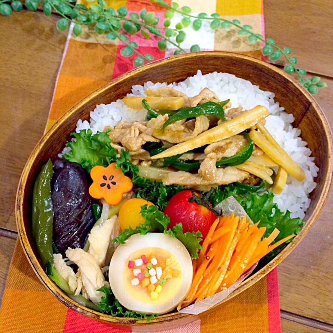 ☆青椒肉絲パパ弁☆