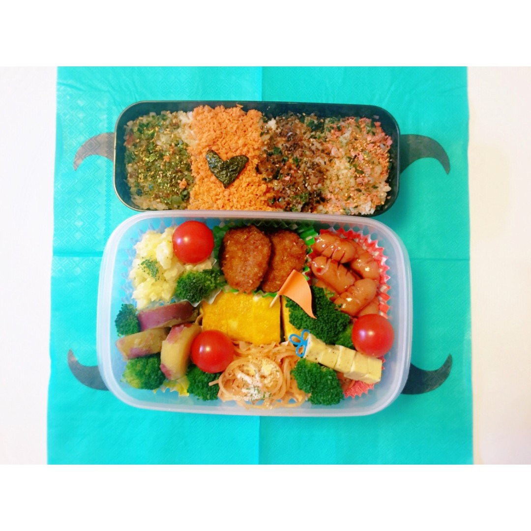 ぷっくりハート弁当