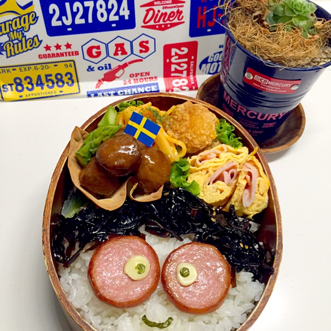 お顔弁当☆*:.｡. o(≧▽≦)o .｡.:*☆