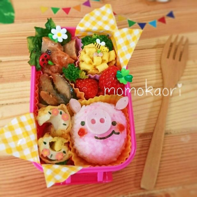 ブタさんお弁当♥