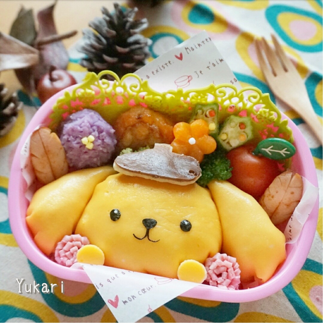 ポムポムプリンのオムライス弁当