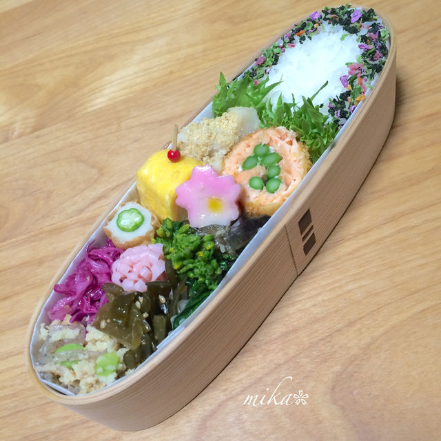 アスパラのサーモンロールフライ弁当