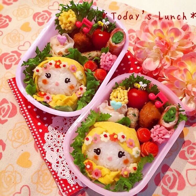 ラプンツェルの姉妹弁当♡