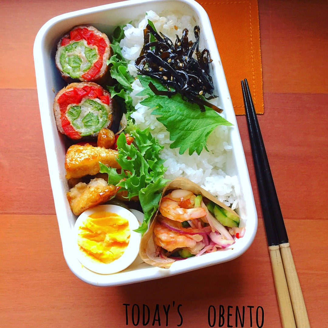 野菜くるくる豚肉ロール弁当
