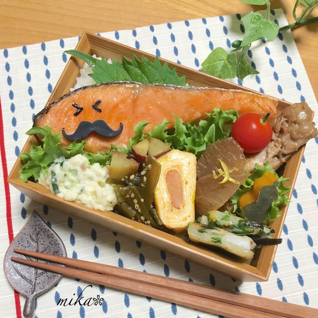 シャケ男爵弁当