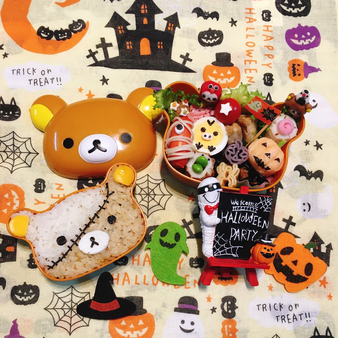 フランケンリラックマのハロウィン弁当