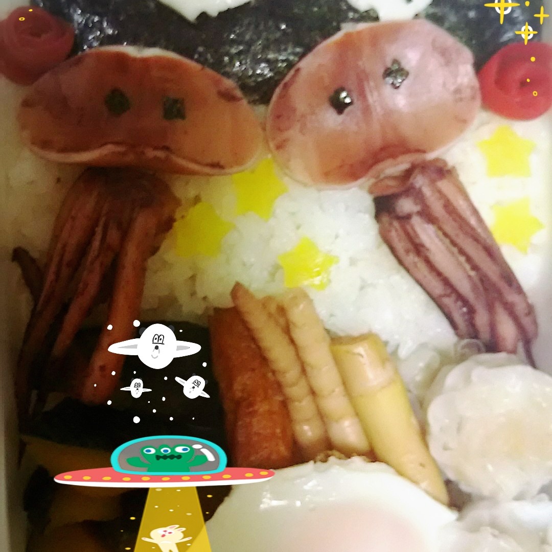 イカ星人でゲソ弁当🍱