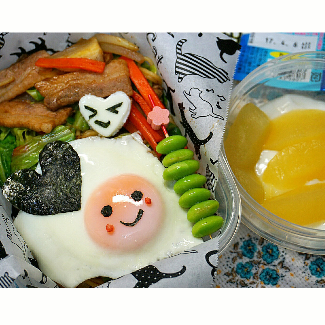 ハートいっぱい焼きそばお弁当