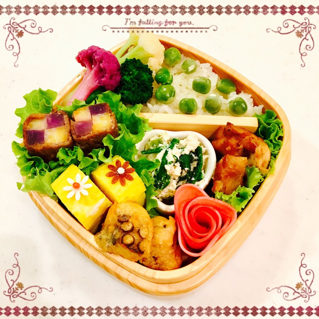 赤大根の薔薇お弁当