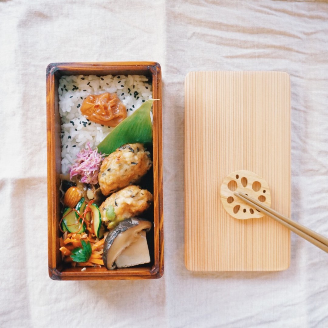 四角弁当箱で日の丸弁当