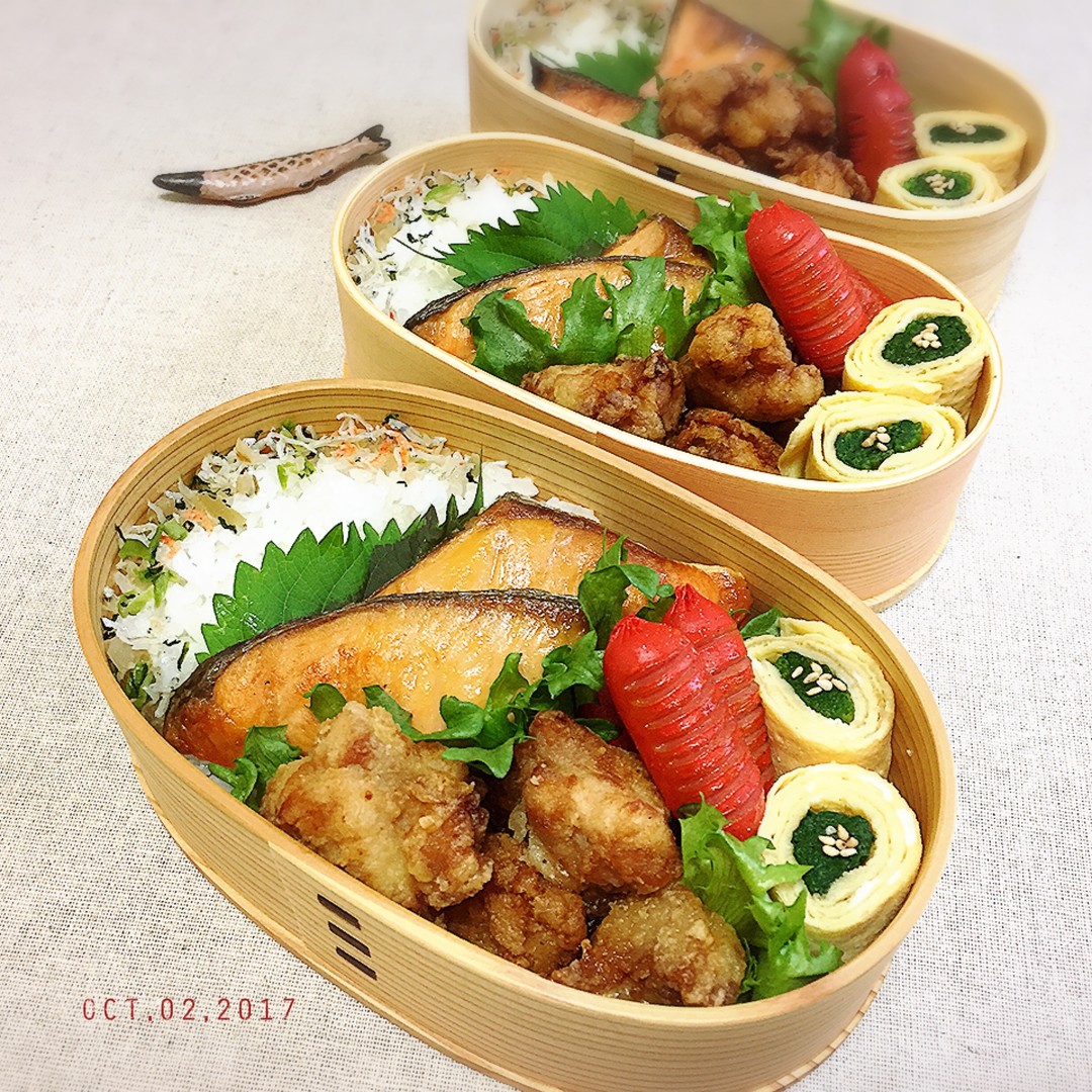焼き鮭&塩唐揚げ弁当
