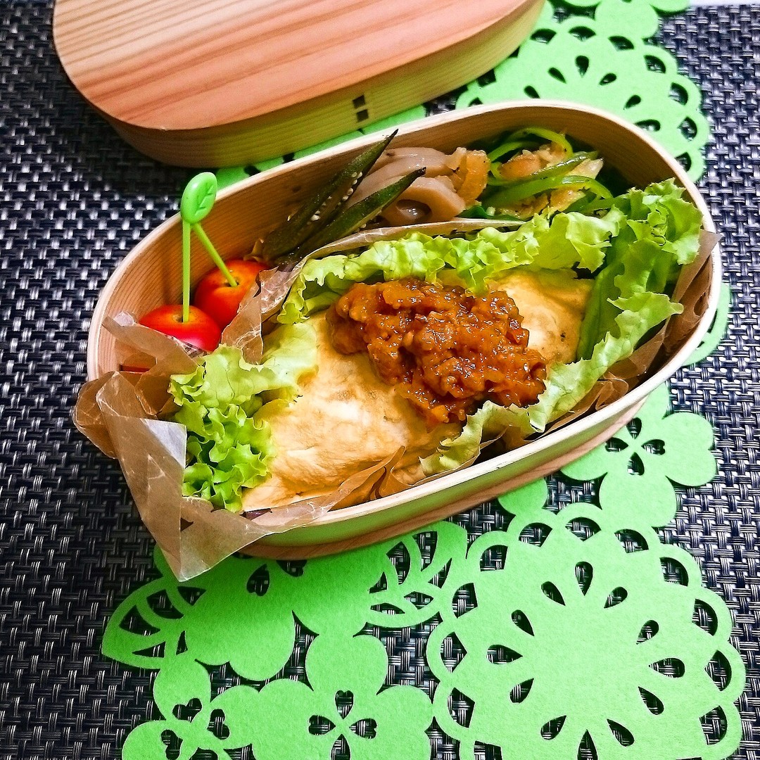 昨夜のミートソースで☆オムライス弁当