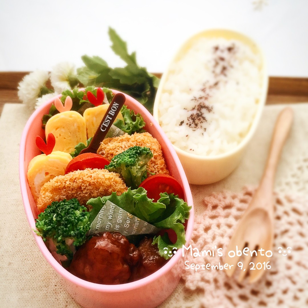 梅ささみフライのお弁当