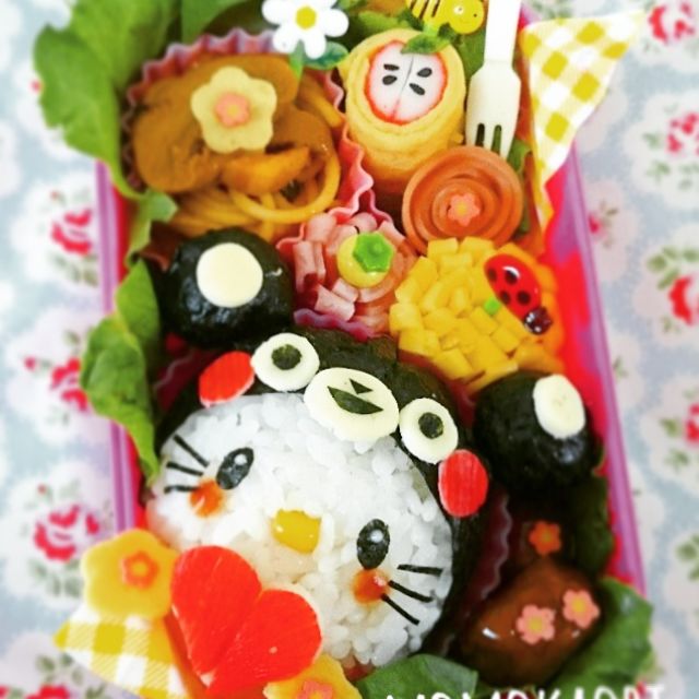 くまもんキティ熊本応援弁当♥