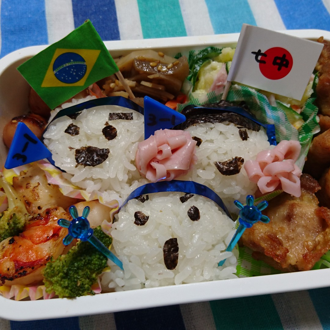 青組頑張れ！応援弁当