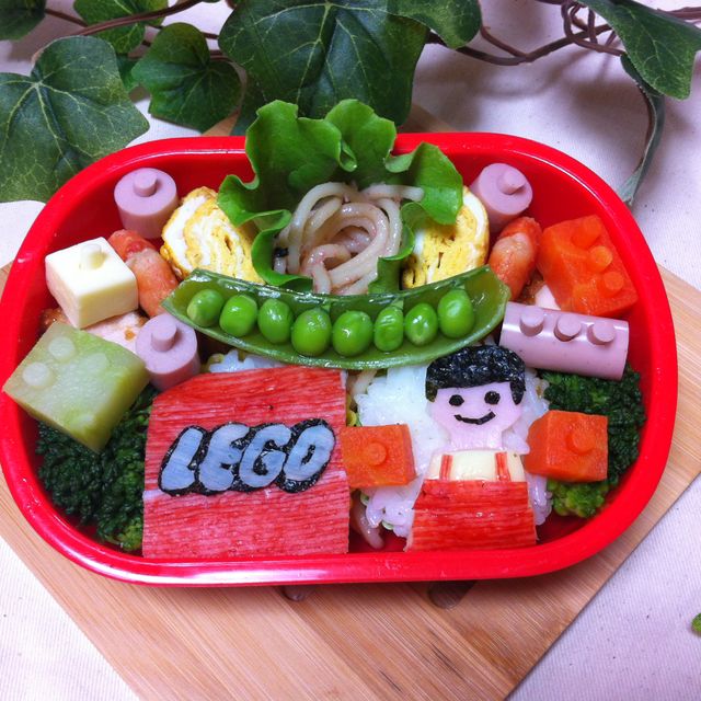 レゴブロック風弁当