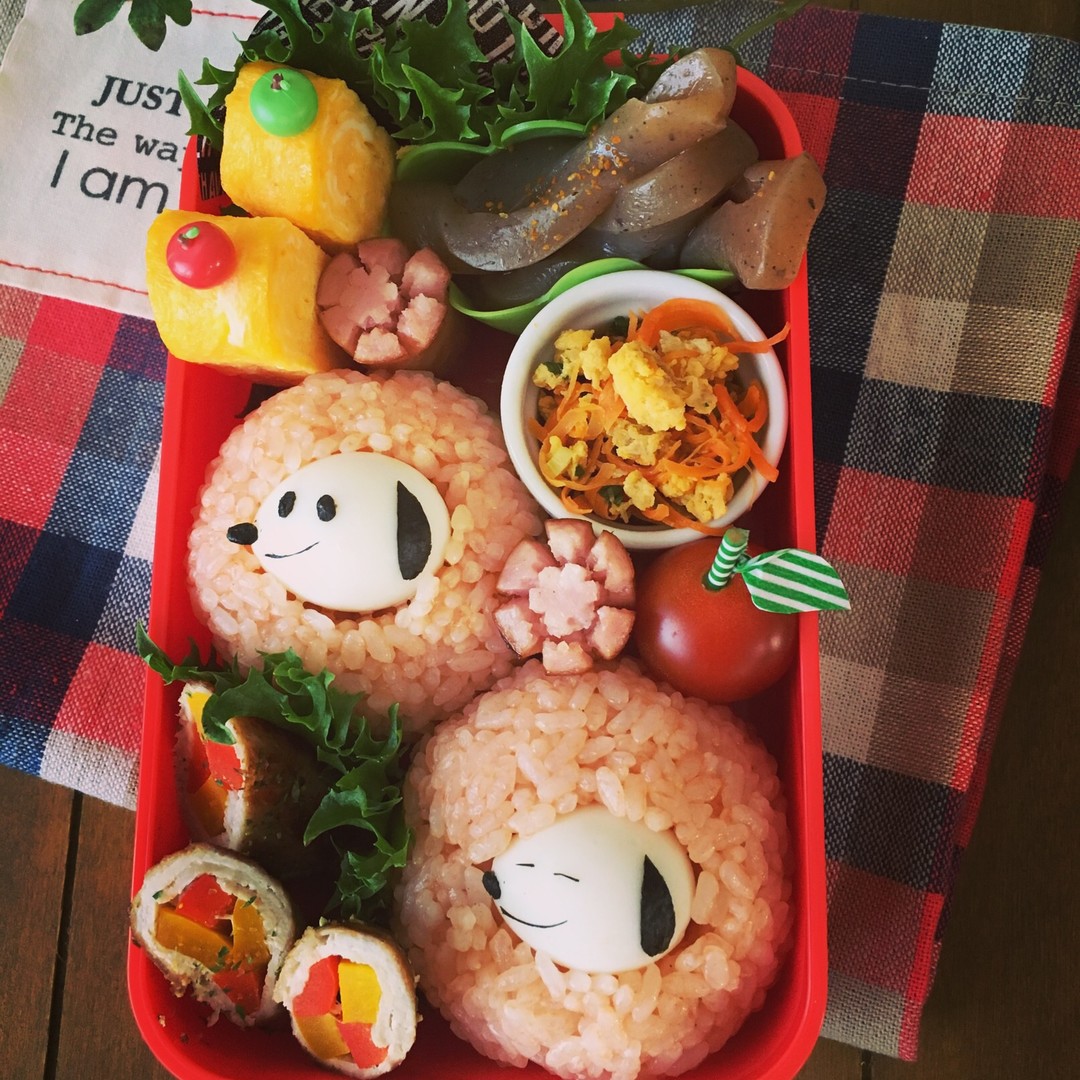 キャラ弁♡うずらスヌーピーのお弁当♪