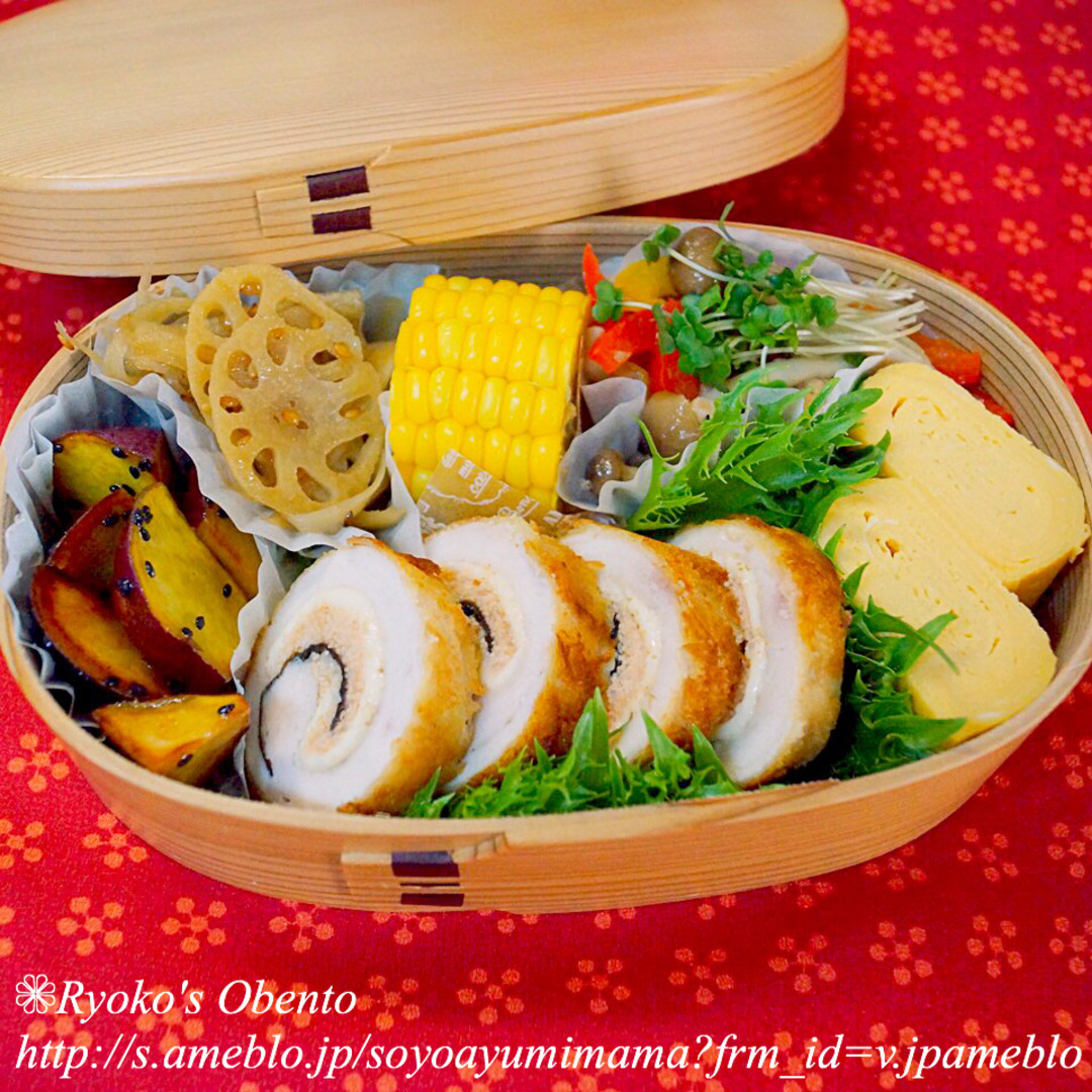 鶏胸肉のロールカツおべんとう