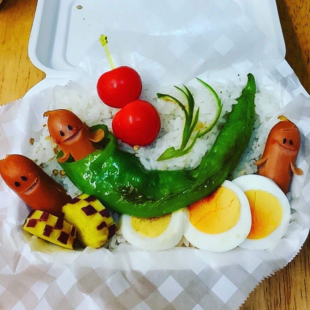 台風🌀ぴゅ～って怖かったねぇー弁当