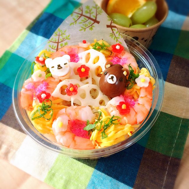 旦那さん弁当♪カップちらし寿司