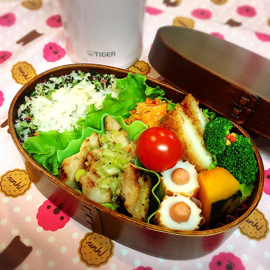 ネギ塩鶏弁当♥️
