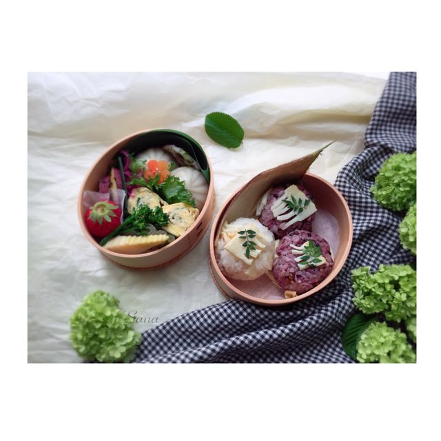 筍おにぎりのお弁当