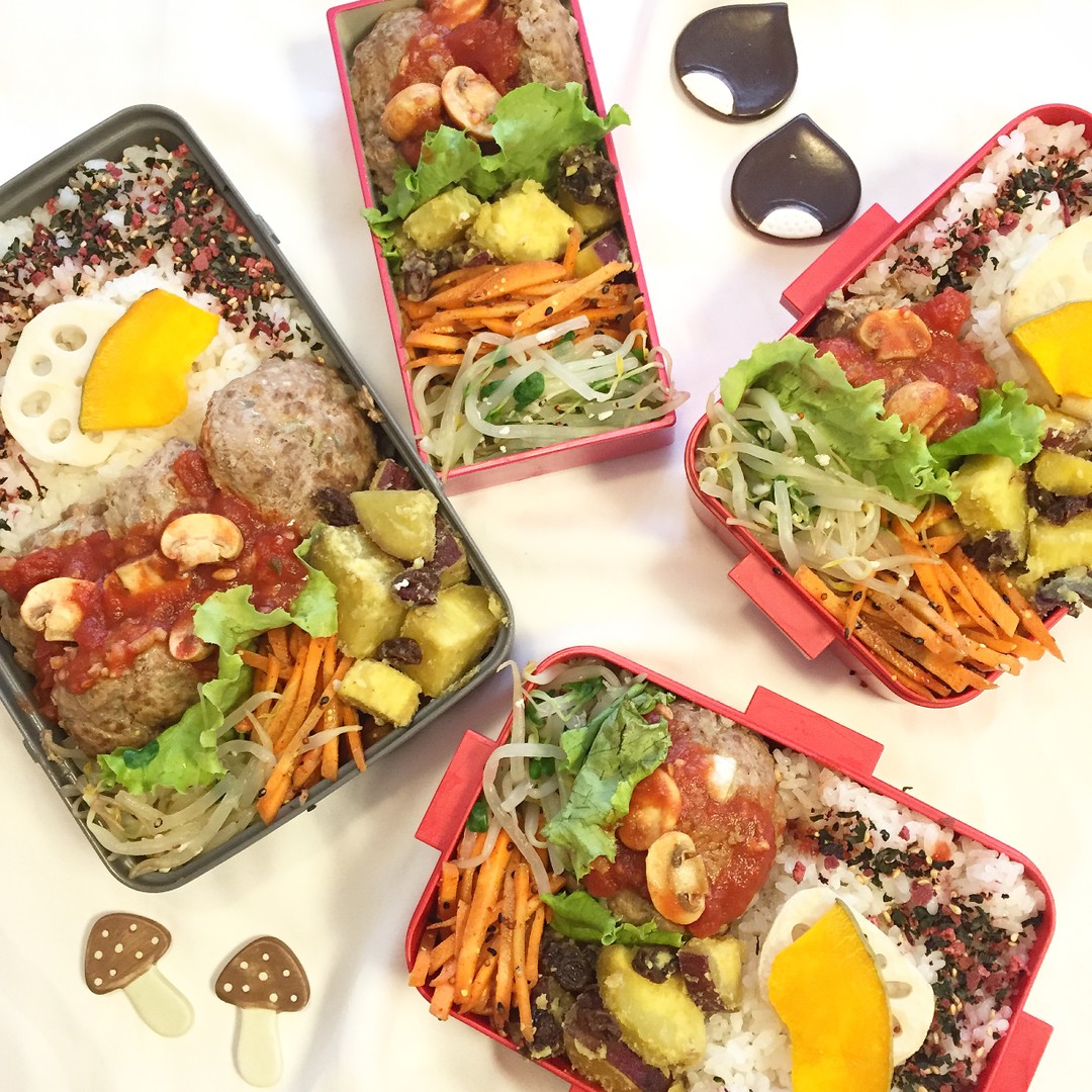 トマトソースのハンバーグ弁当