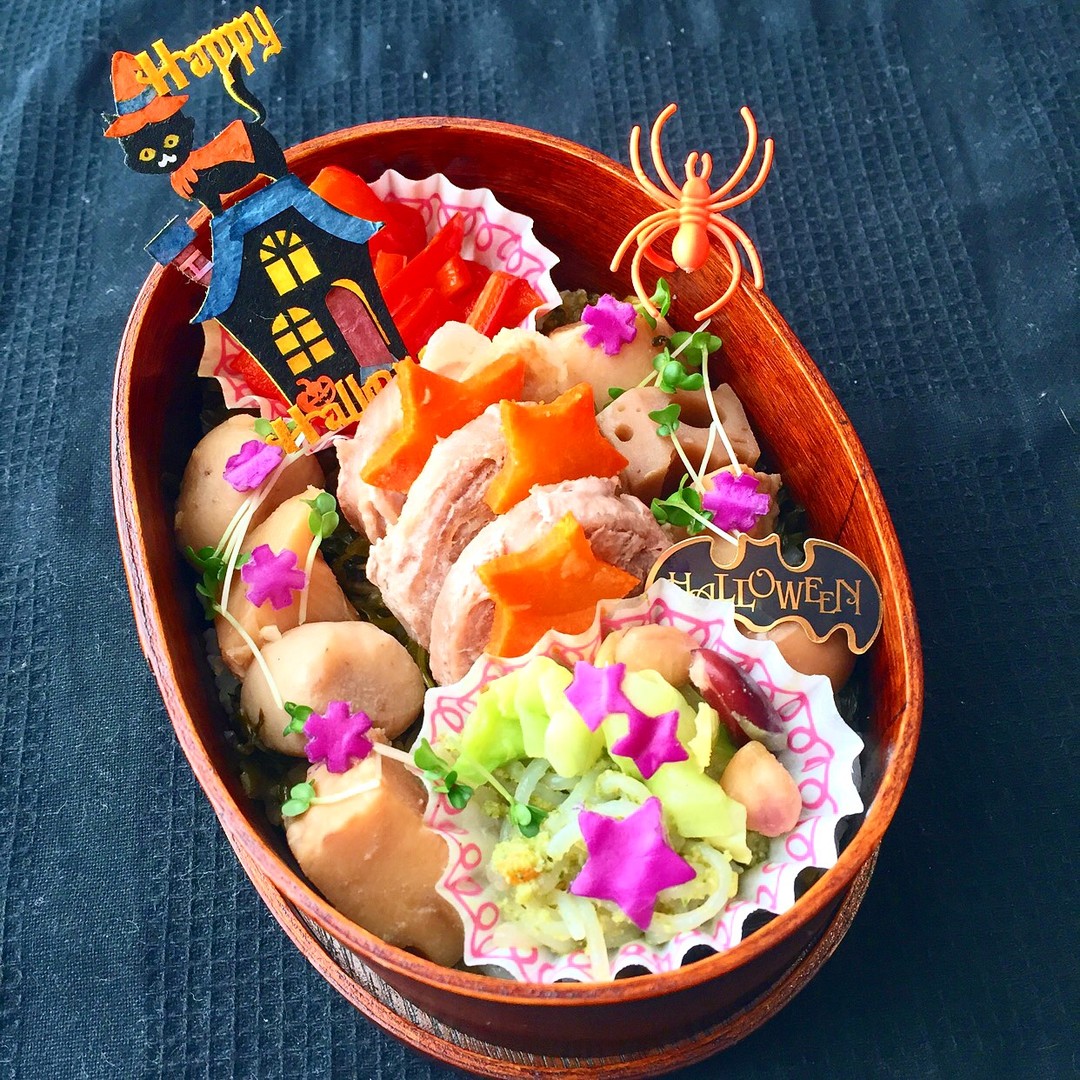 いろいろのっけ弁当♫ハロウィン