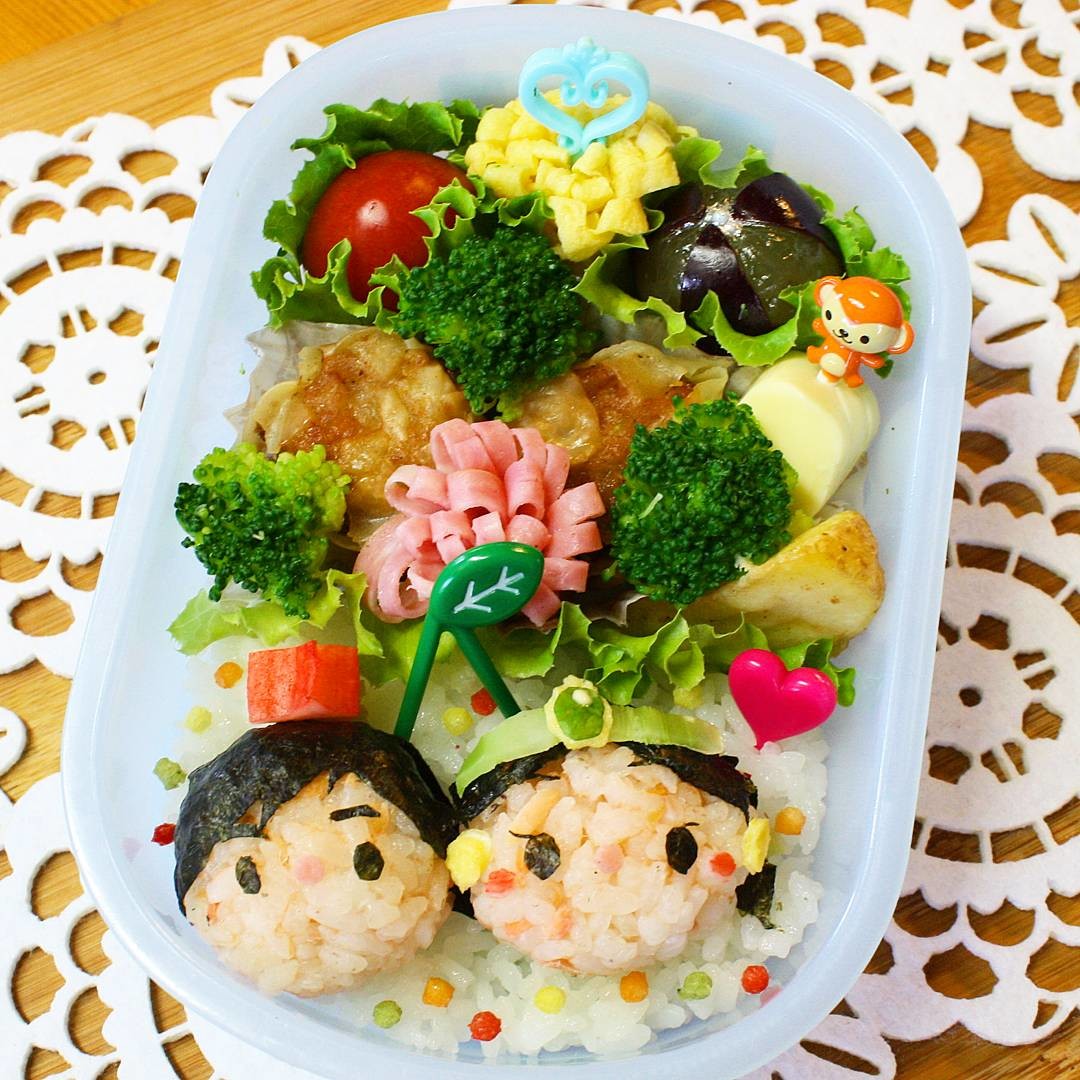 アラジン＆ジャスミンのラブラブさくらんぼおにぎり🍒💓