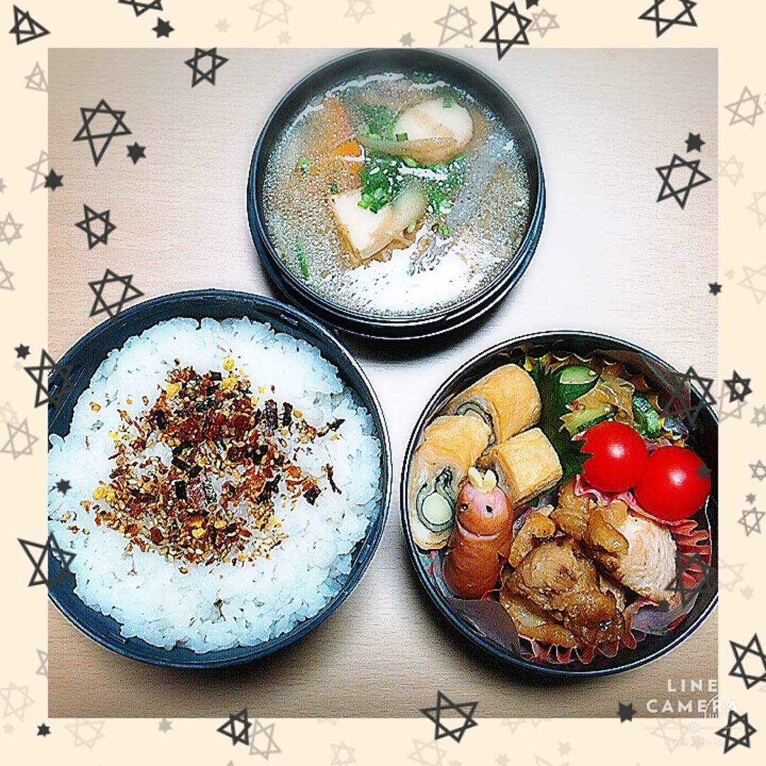 鶏の味噌焼きと豚汁弁当