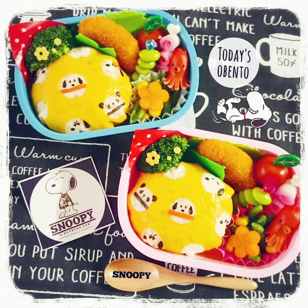 水玉オムライス弁当
