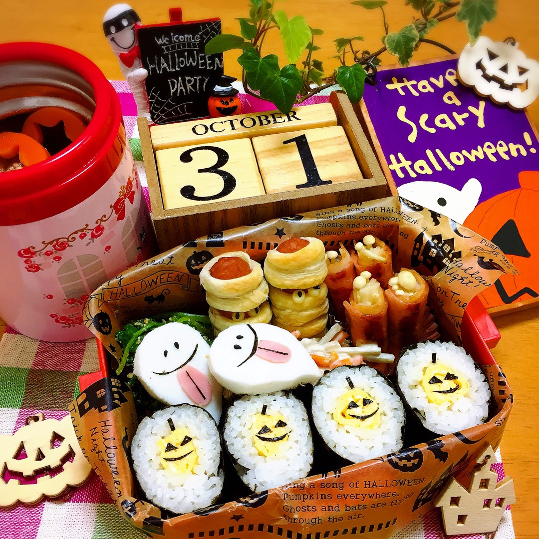 海苔巻きジャックのハロウィン弁当