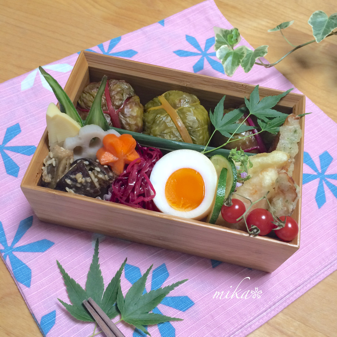 スイスチャードのめはり寿し弁当