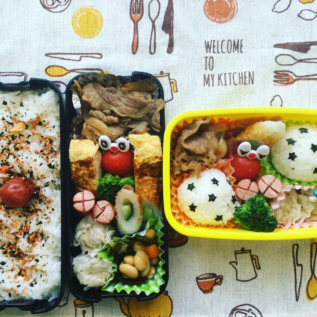 牛丼風と☆おにぎり弁当