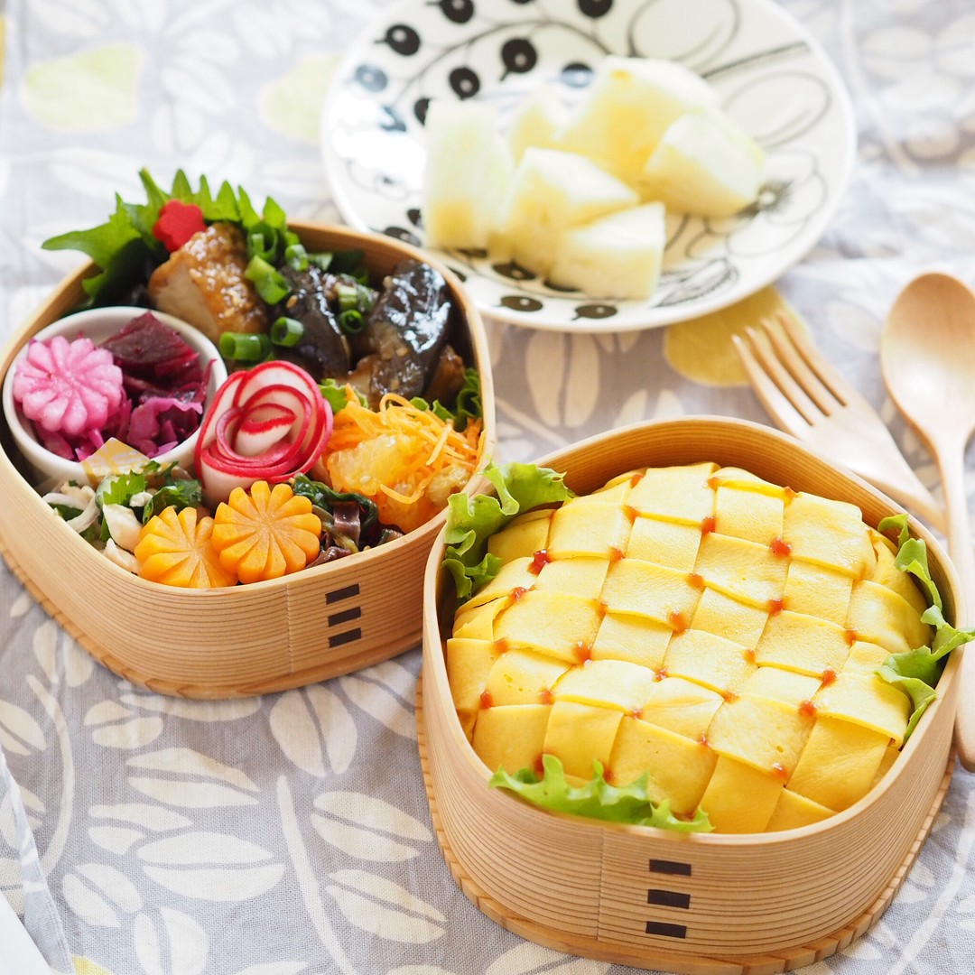 編み編みオムライス弁当