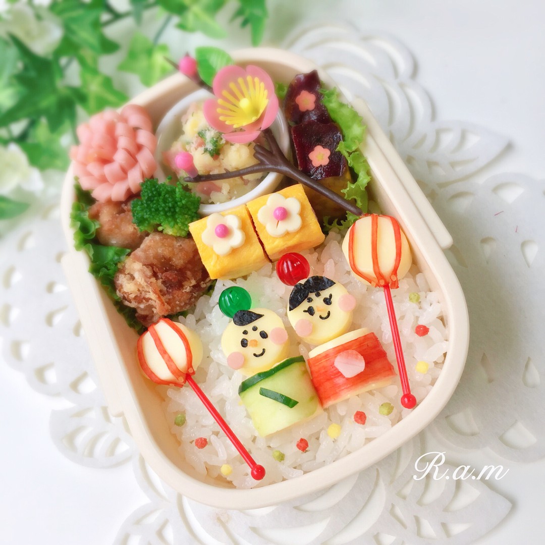 キャンディチーズ de おひなさま弁当