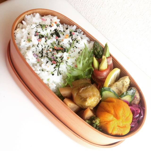 かぼちゃ茶巾弁当