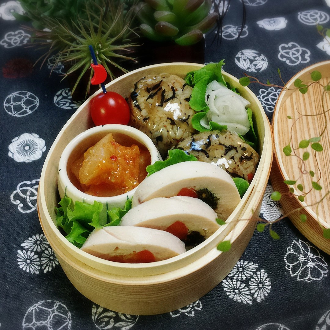 頂き物お野菜でチキンロール弁当