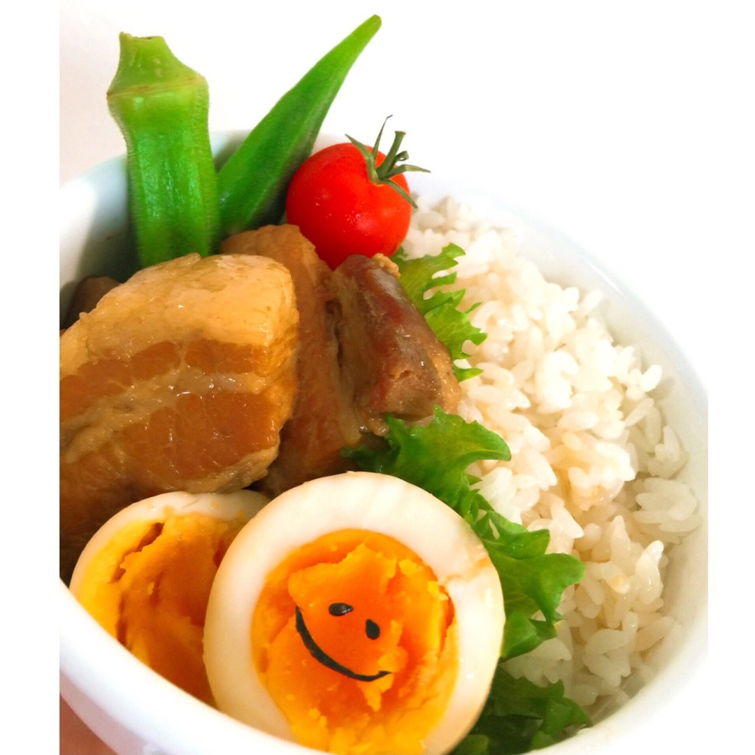豚の角煮お弁当( ¨̮ )圧力鍋で柔らか〜く